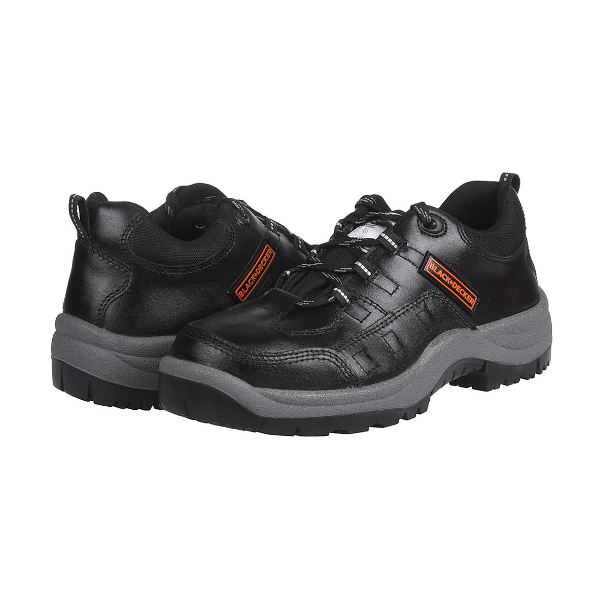 Black+Decker Lace Up Leather Safety Shoe - Steel Toe (Black), BXWB0112IN — view 4