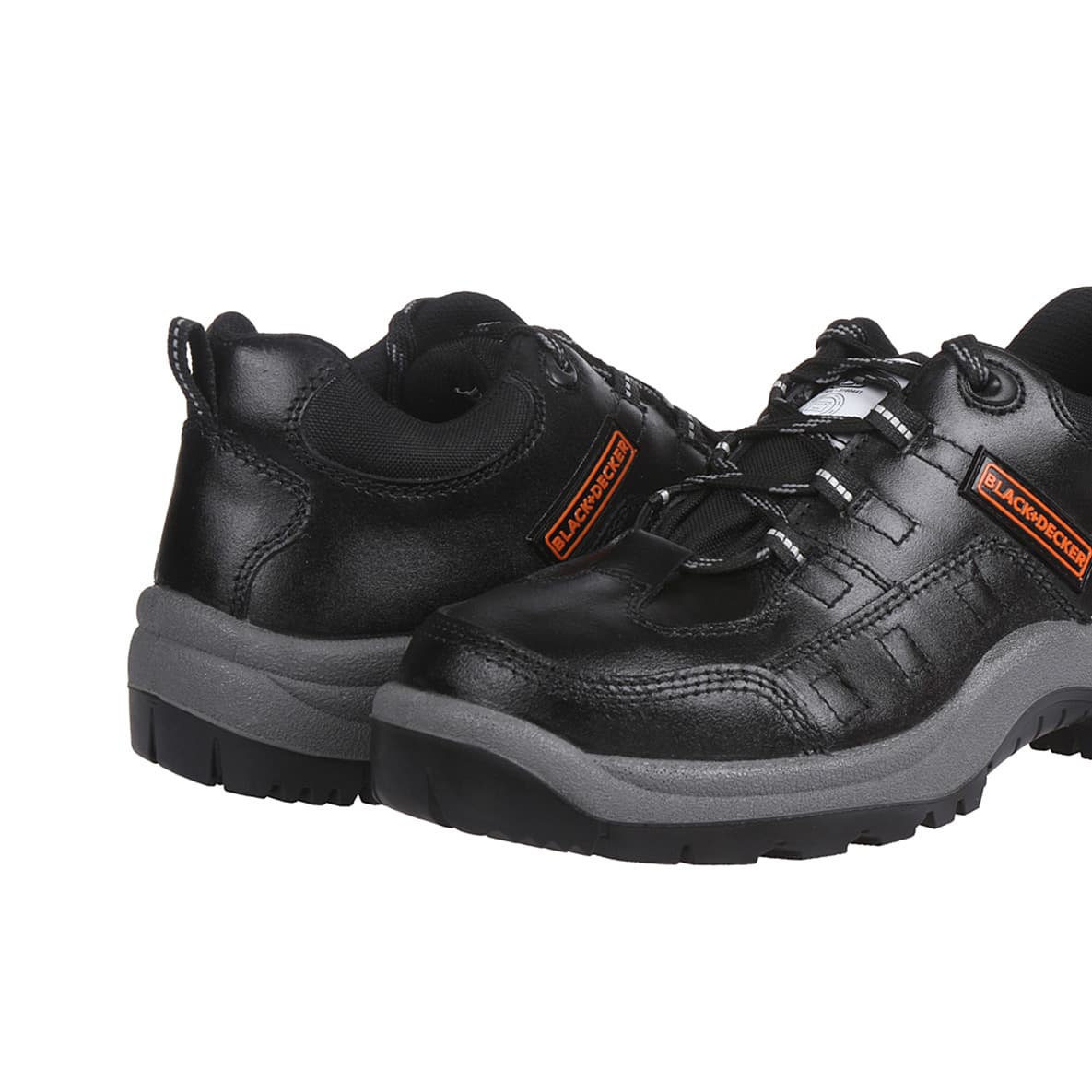 Black+Decker Lace Up Leather Safety Shoe - Steel Toe (Black), BXWB0112IN — view 5