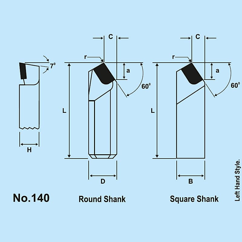 Zenstar 50 mm Length / 140 (60°) Boring Tool (Left Hand - Round), 140-10 — view 4