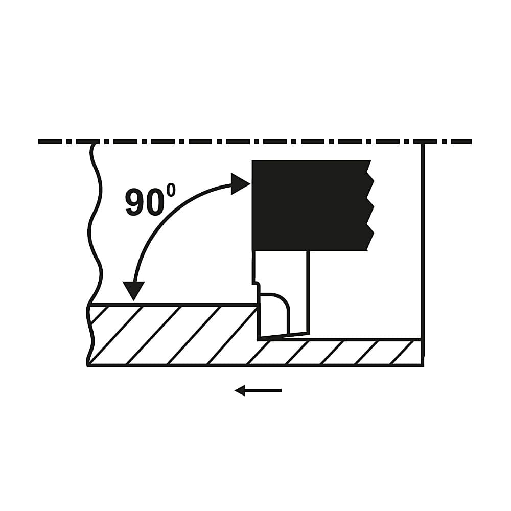 Zenstar 18 mm Length / 141 (90°) Boring Tool (Left Hand - Square), 141-0606