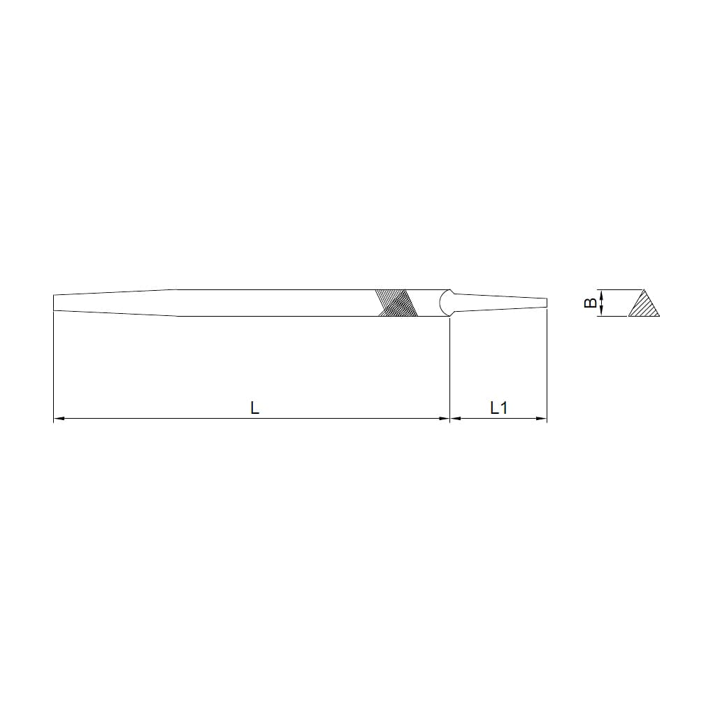 Taparia 150 mm / 6 inch Three Square Machinist File (Smooth), 3SQ 1503