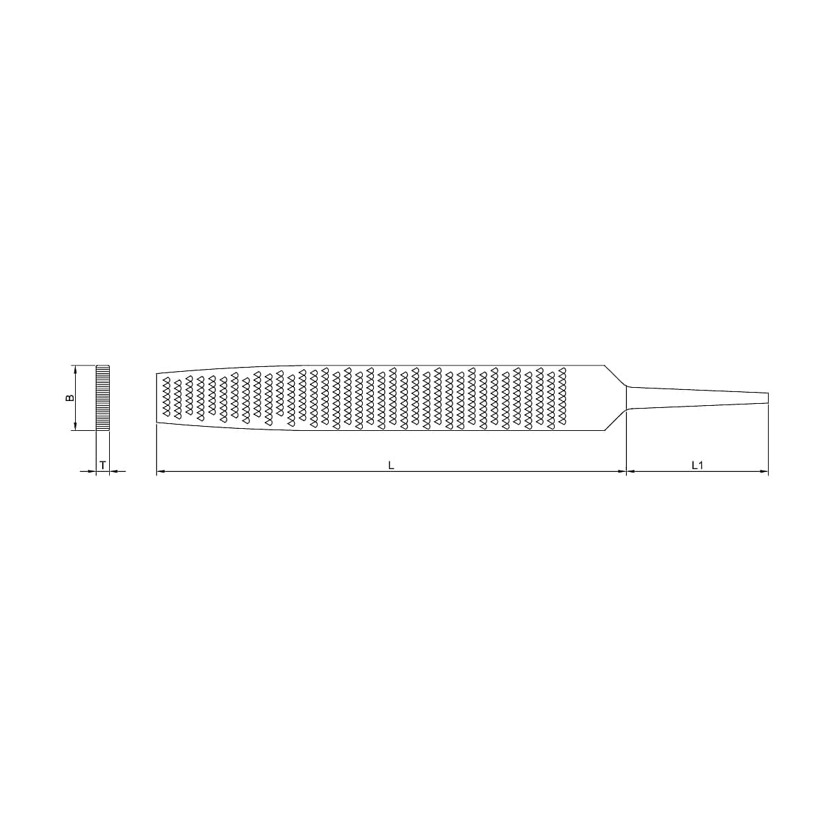 Taparia 150 mm / 6 inch Flat Wood Rasp Machinist File (Bastard), FLRP 1501 — view 2