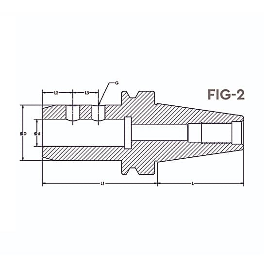 Tooltech BT-50 / 25 mm Bore Size Side Lock Holder — view 2