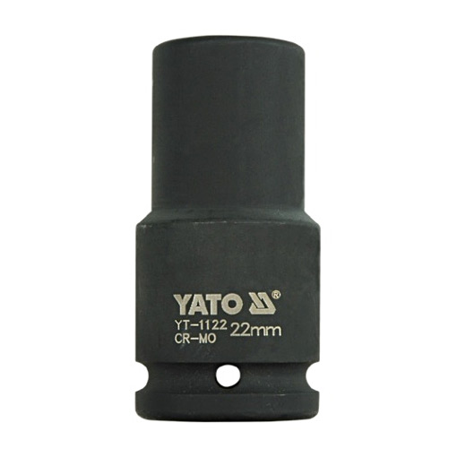 Yato 22 mm, 3/4 Inch Square Drive Hexagonal Deep Impact Sockets, YT-1122