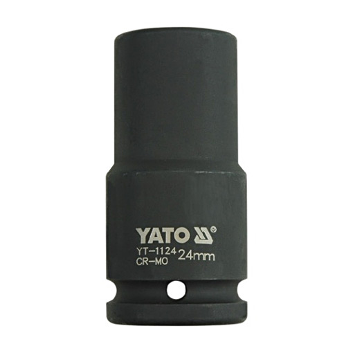 Yato 24 mm, 3/4 Inch Square Drive Hexagonal Deep Impact Sockets, YT-1124