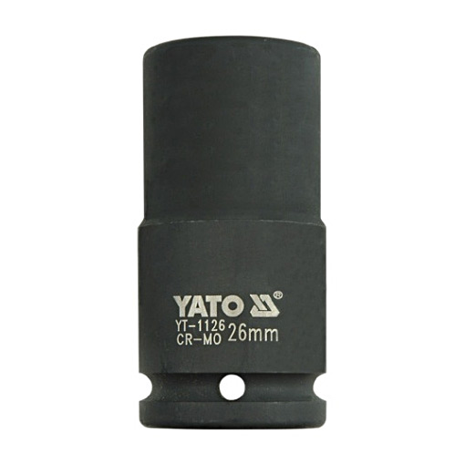 Yato 26 mm, 3/4 Inch Square Drive Hexagonal Deep Impact Sockets, YT-1126