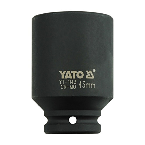 Yato 43 mm, 3/4 Inch Square Drive Hexagonal Deep Impact Sockets, YT-1143