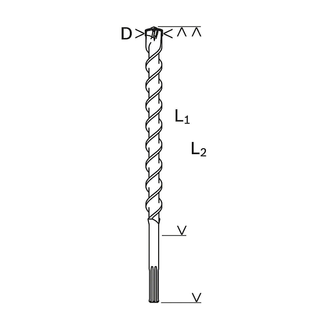 Bosch 32 x 800 x 920 mm SDS Max-7 Hammer Drill Bits, 2 608 586 794