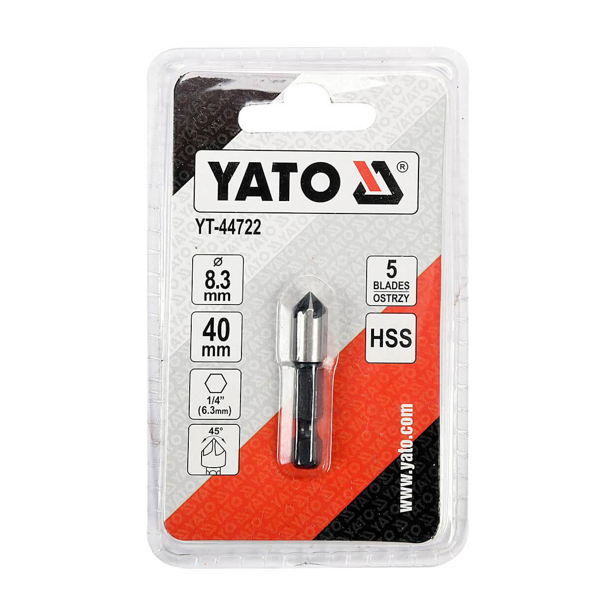 Yato 8.3 mm Dia. HSS Countersink For Metal, YT-44722