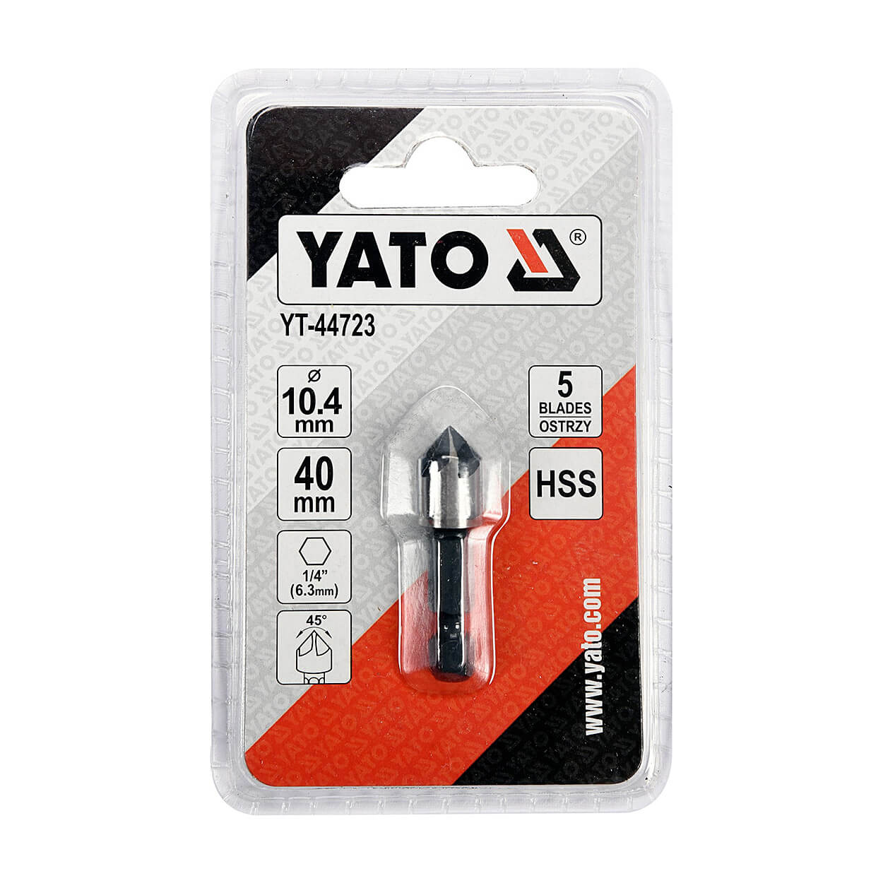 Yato 10.4 mm Dia. HSS Countersink For Metal, YT-44723 — view 2