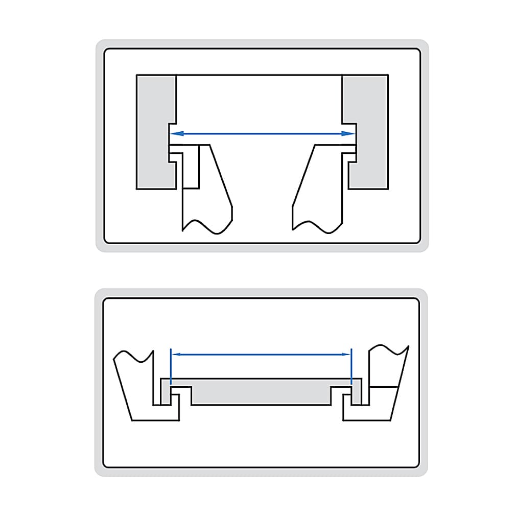 Insize 200 mm / 8 inch Digital Inside Groove Caliper with Data Interface, 1128-200 — view 3