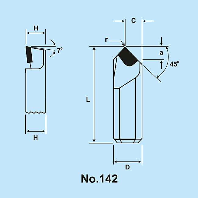 Zenstar 50 mm Length / 142 (45°) Boring Tool (Left Hand - Round), 142-10 — view 4