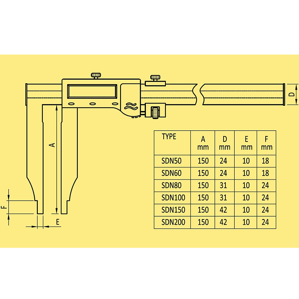 Baker 500 mm / 20 inch IP66 Large Diameter Digital Vernier Caliper (SDN Series), SDN50 — view 2