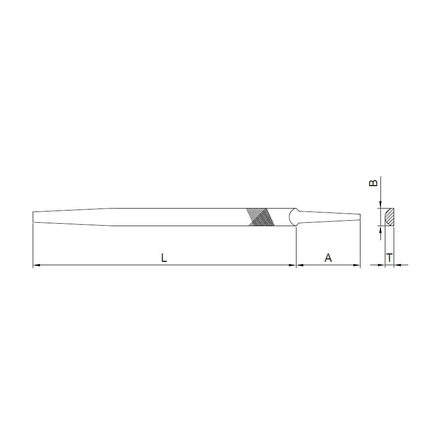 Taparia 200 mm / 8 inch Half Round Wood Rasp Machinist File (Bastard), HRRP 2001 — view 2