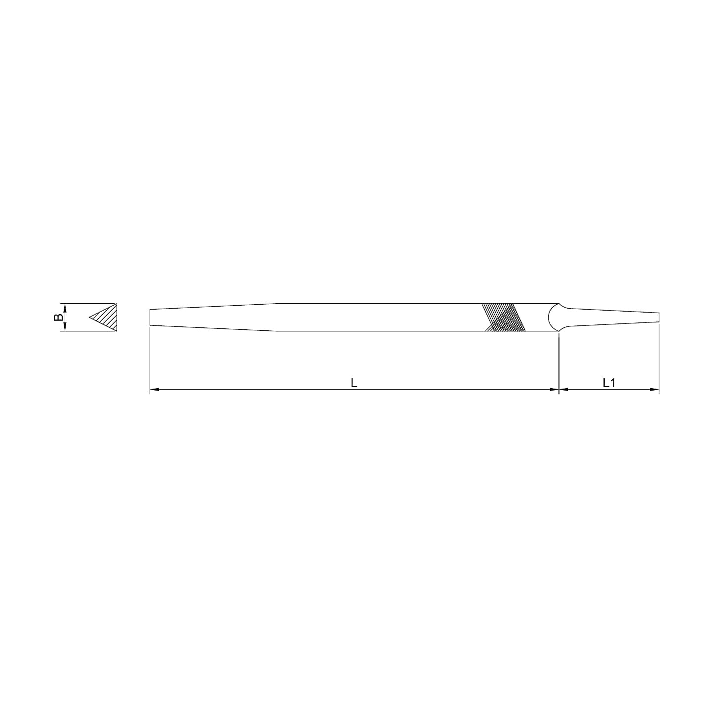 Taparia 125 mm / 5 inch Heavy Taper Saw Machinist File (2nd Cut), HT 1252 — view 2