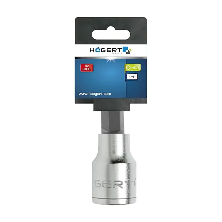 Hogert 8 mm, 1/4 Inch Sq. Drive Hex Bit Socket, HT1S628 — view 2