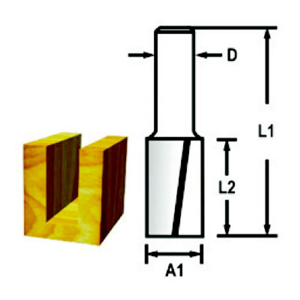 Makita 12 mm Router Bit (Straight Bit 2 Flute), D-67941 — view 2