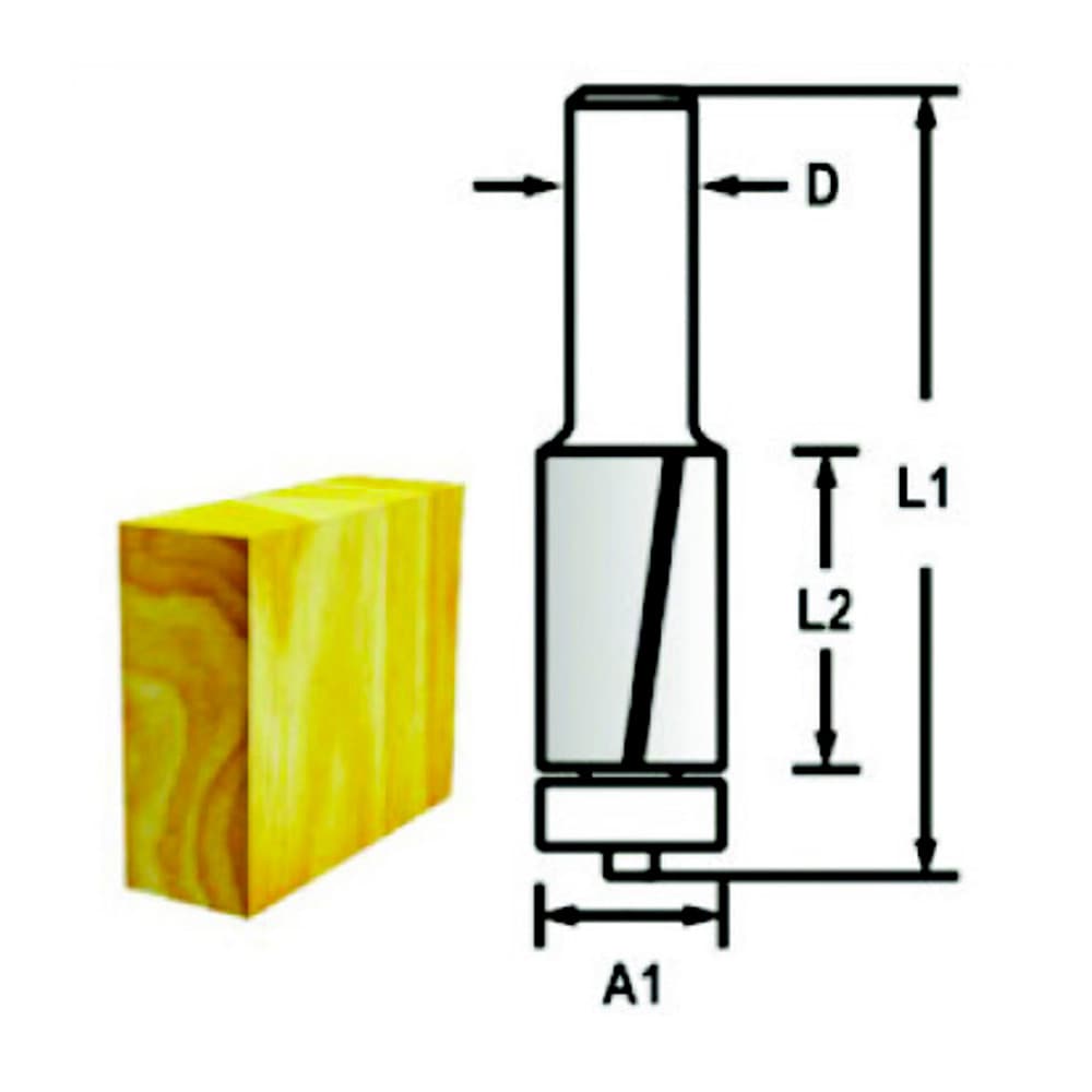 Makita 8.00 mm Router Bit (Flush Trim Bit 2 Flute), D-68018 — view 2