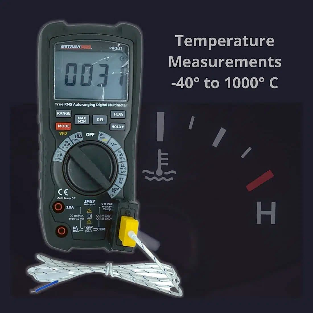 Metravi 6000 Counts / 1000 V AC / DC Digital TRMS Multimeter with VFD, PRO 21 — view 5