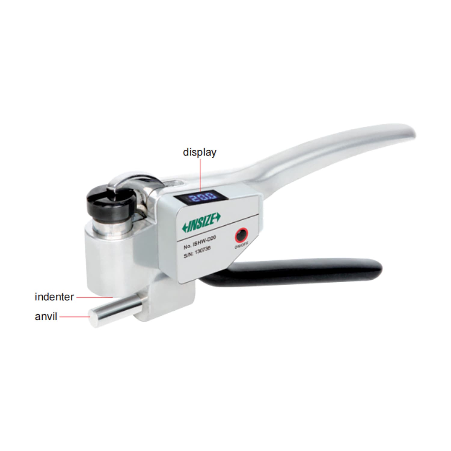 Insize 1 - 13 mm Digital Aluminum Hardness Tester, ISHW-D21 — view 2
