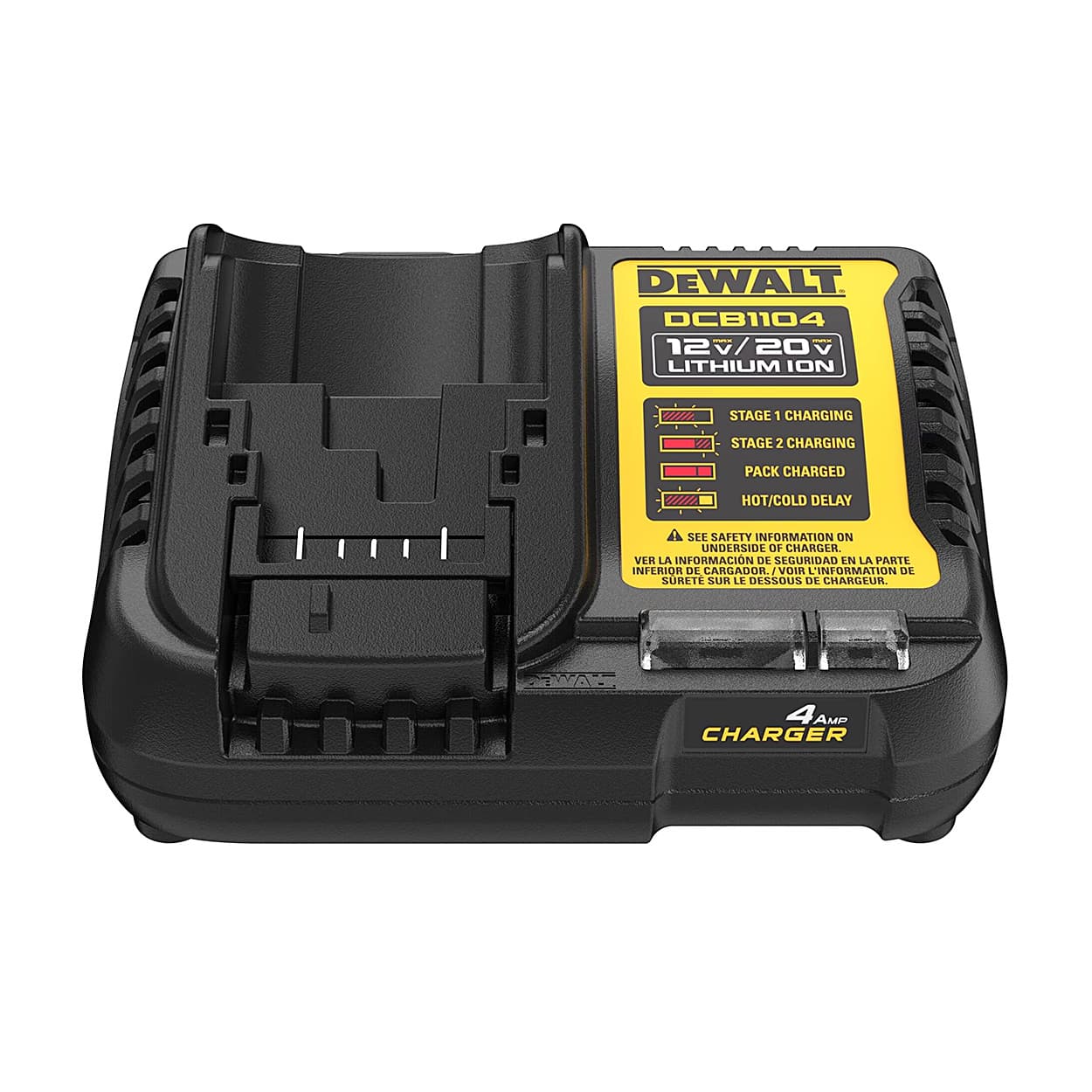 DeWalt 12V / 20V Li-ion 4 Amp Charger, DCB1104 — view 1