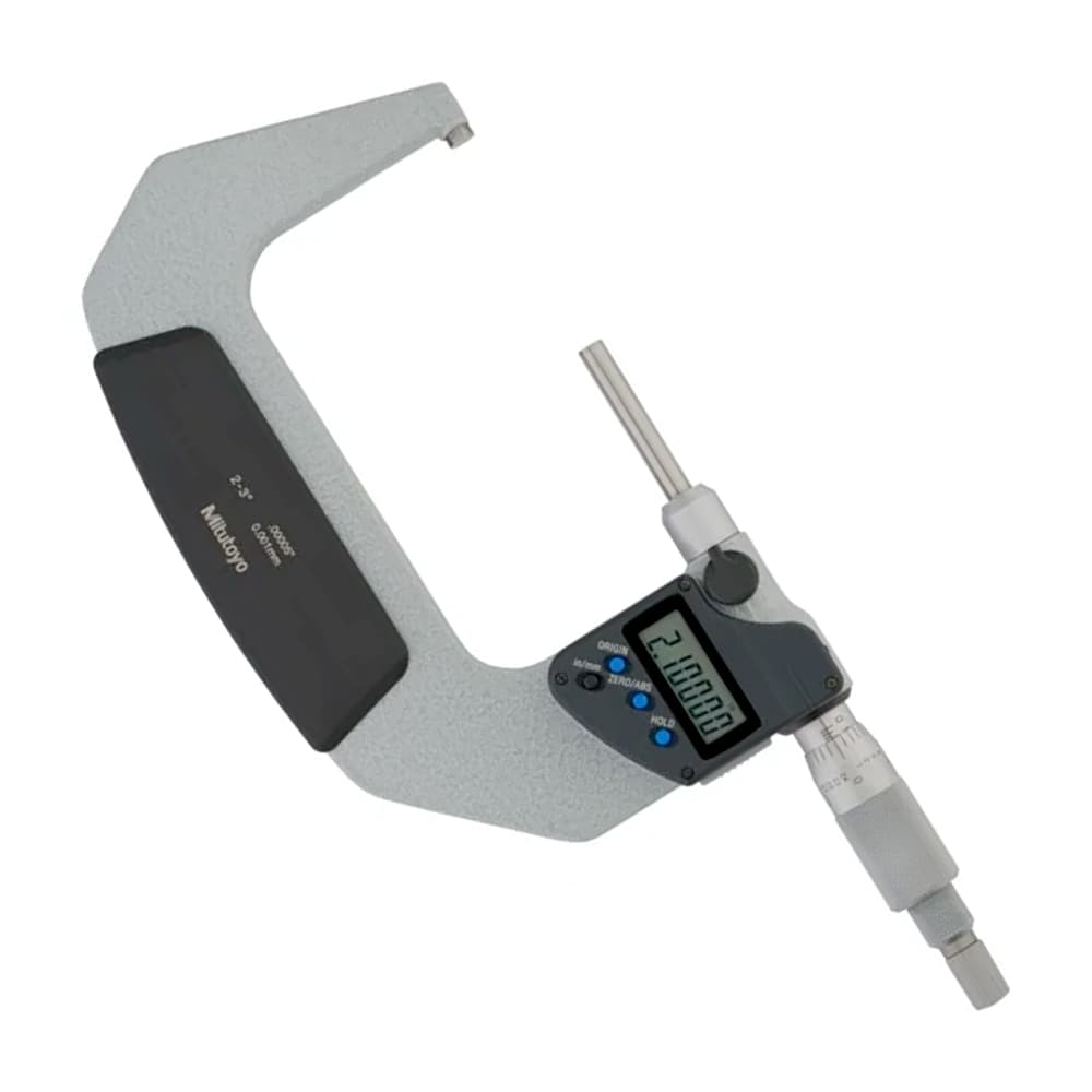 Mitutoyo 2 - 3 inch (50.8 - 72.6 mm) Non-Rotating Spindle Type Digital Outside Micrometer with Ratchet Stop, 406-352-30 — view 1