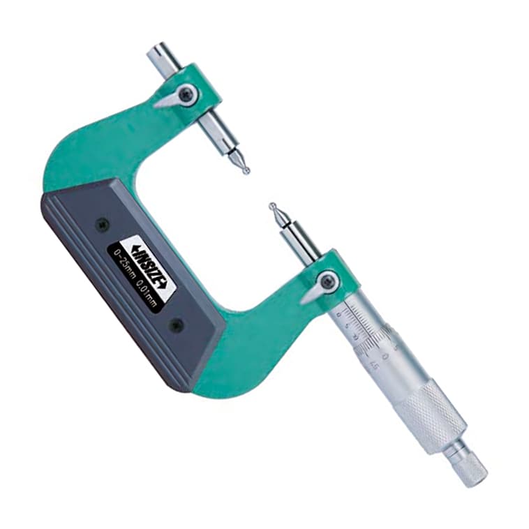Insize 0 - 25 mm Gear Tooth Micrometer (Without Tips), 3291-25 — view 1