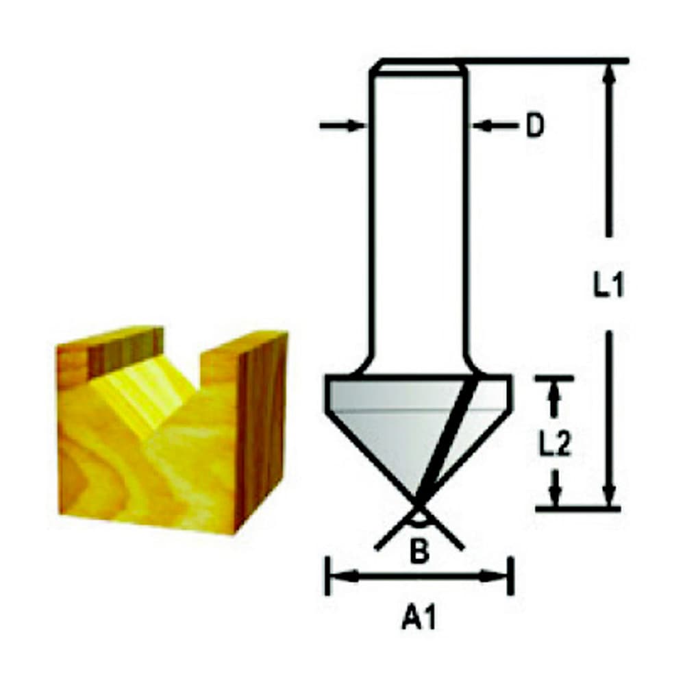 Makita 12 mm Router Bit (V Groove Bit), D-68208 — view 2