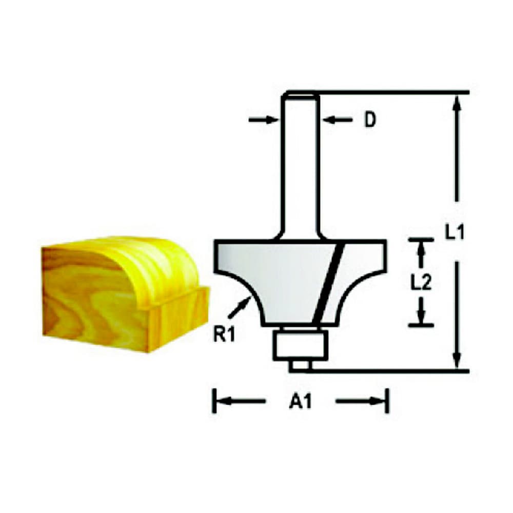 Makita 12 mm Router Bit (Beading Bit), D-68644