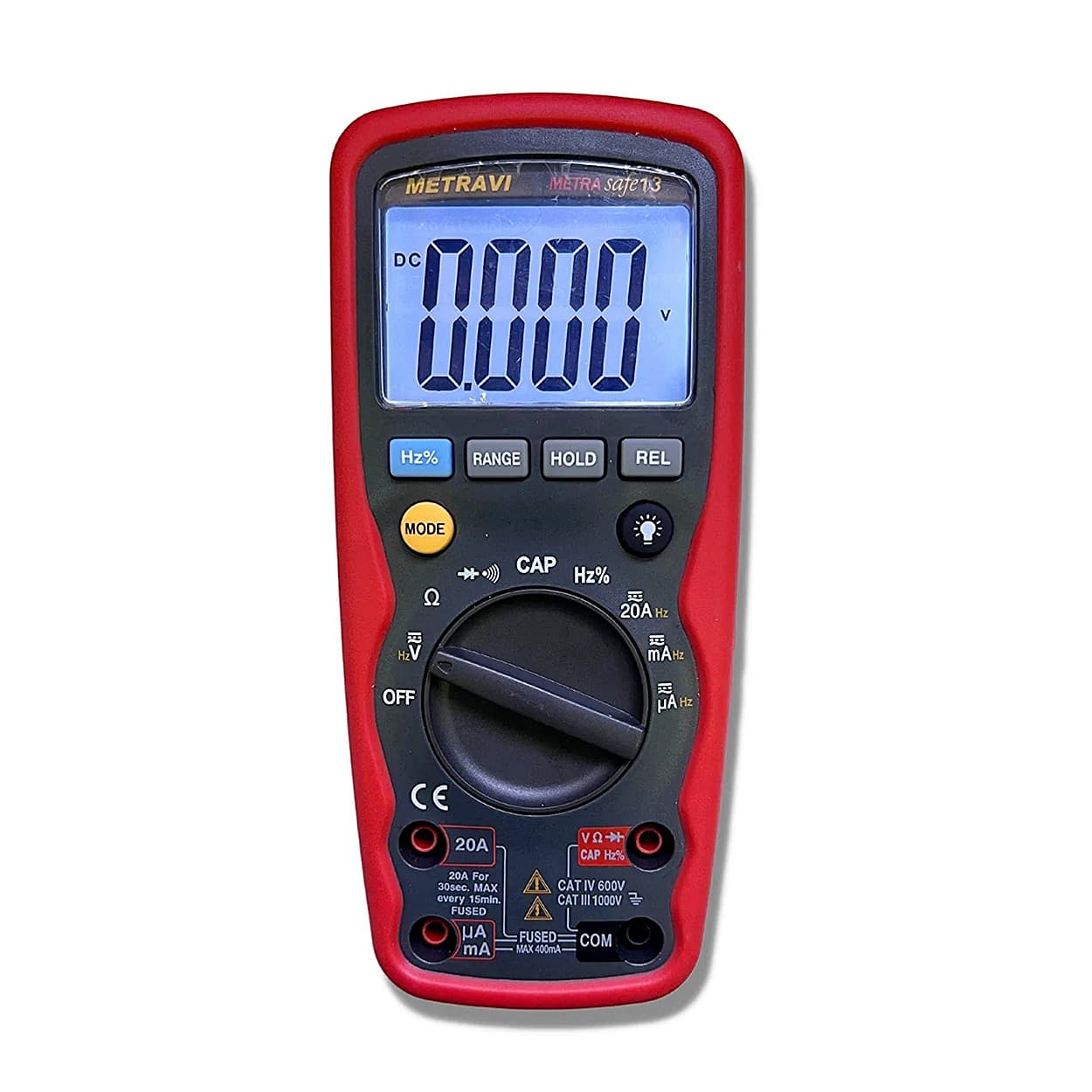 Metravi 3-3/4 Digits / 1000V Fully-Protected Digital Multimeter, Metrasafe-13 — view 1