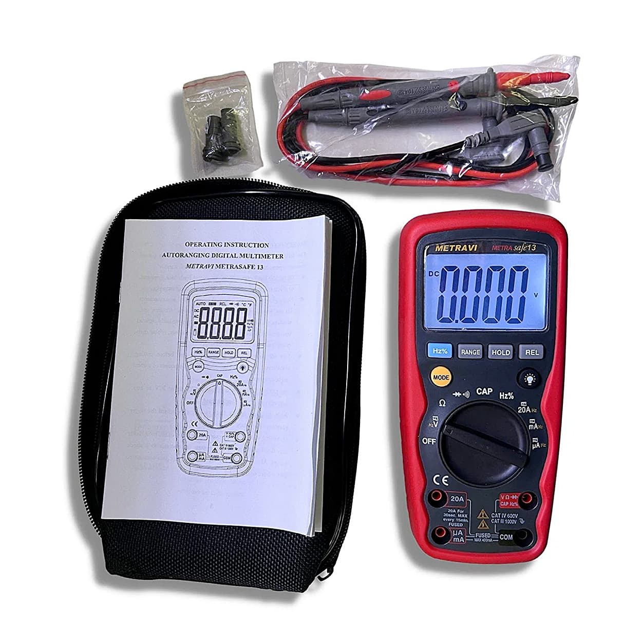 Metravi 3-3/4 Digits / 1000V Fully-Protected Digital Multimeter, Metrasafe-13 — view 2