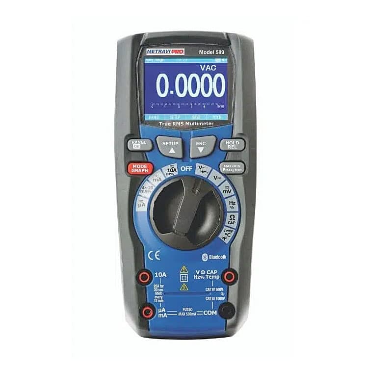 Metravi 50000 Counts / 1000 V AC / DC Digital TRMS Multimeter with Bluetooth Wireless Connectivity, PRO 589 — view 1