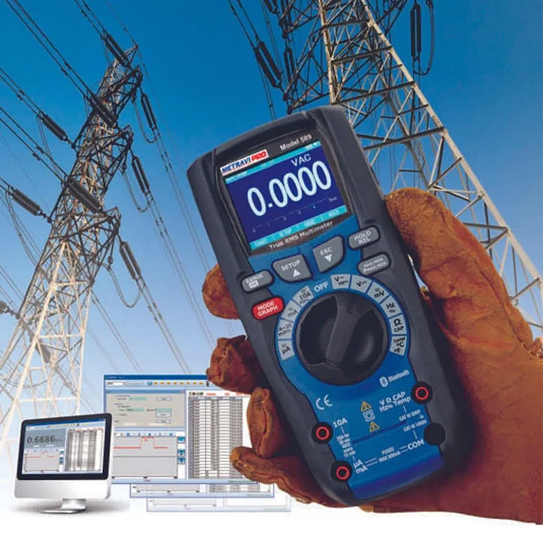 Metravi 50000 Counts / 1000 V AC / DC Digital TRMS Multimeter with Bluetooth Wireless Connectivity, PRO 589 — view 3