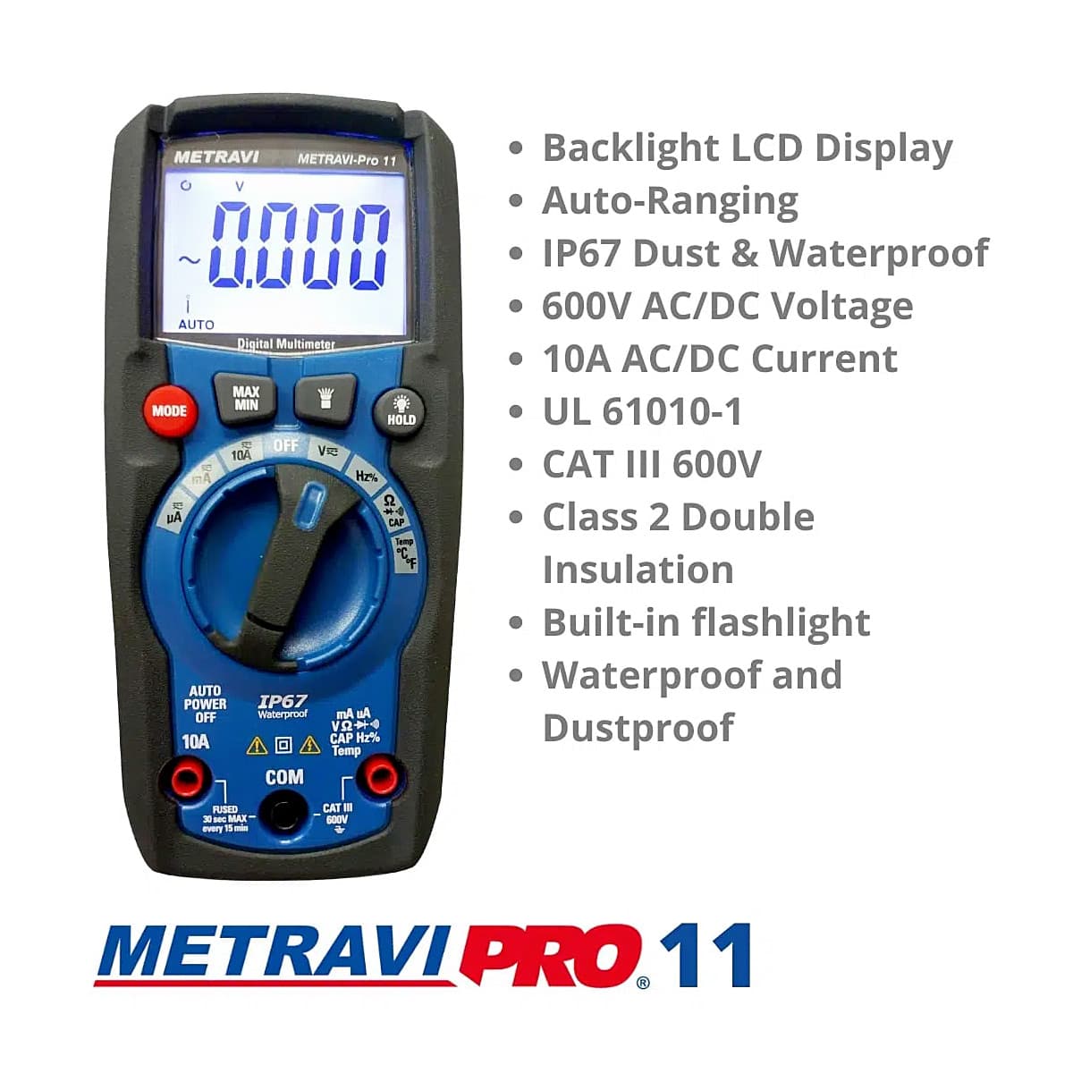 Metravi 4000 Counts / 600V Next-Gen Compact Digital Multimeter, Pro-11 — view 4