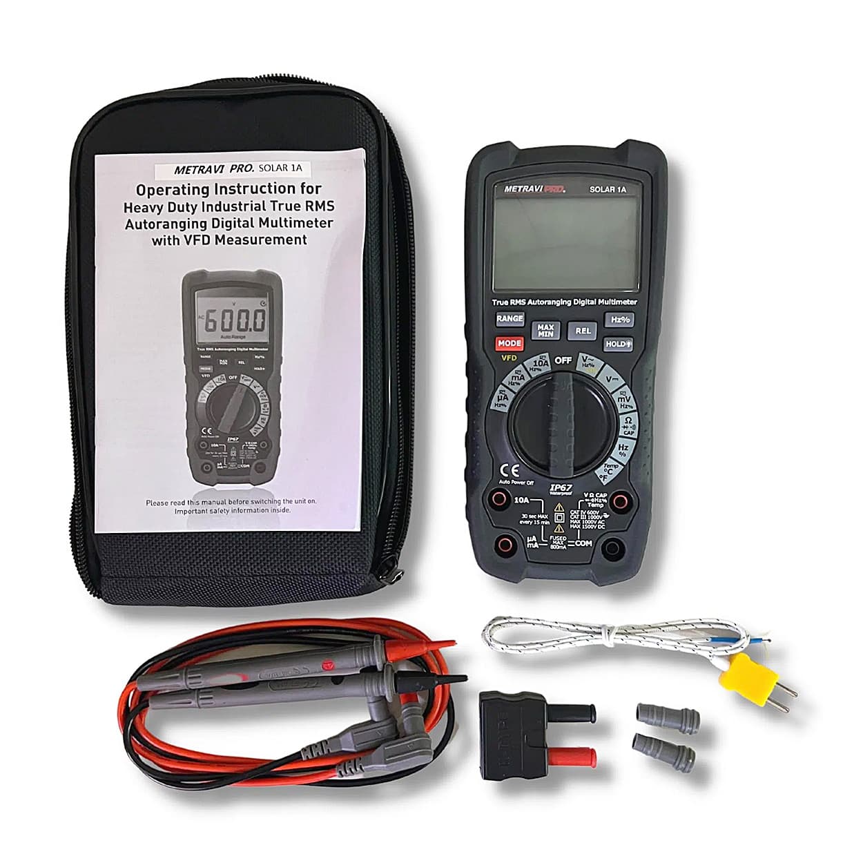 Metravi 6000 Counts / 1500V Digital TRMS Auto-Ranging Multimeter, Pro Solar-1A — view 2