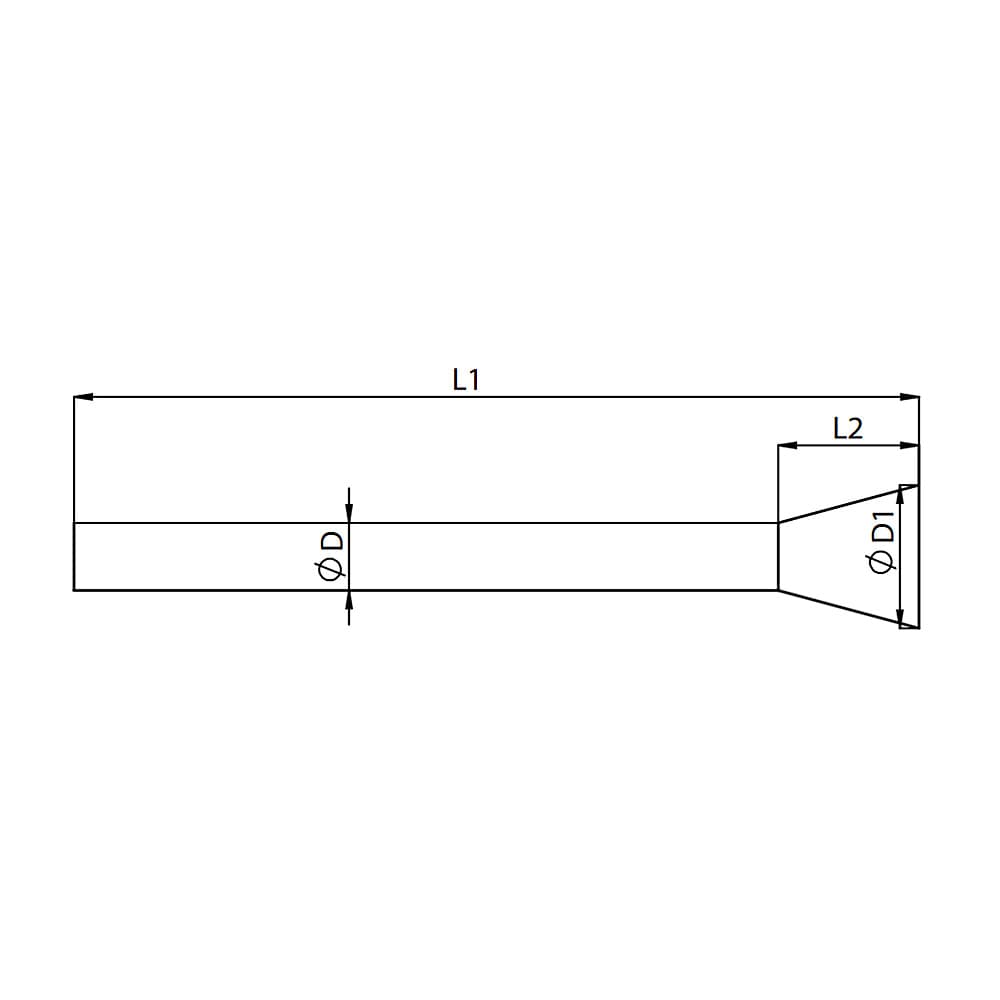 Totem 6.30 x 38 mm Inverted Cone Shape Tungsten Carbide Rotary Burr, MA4 — view 2