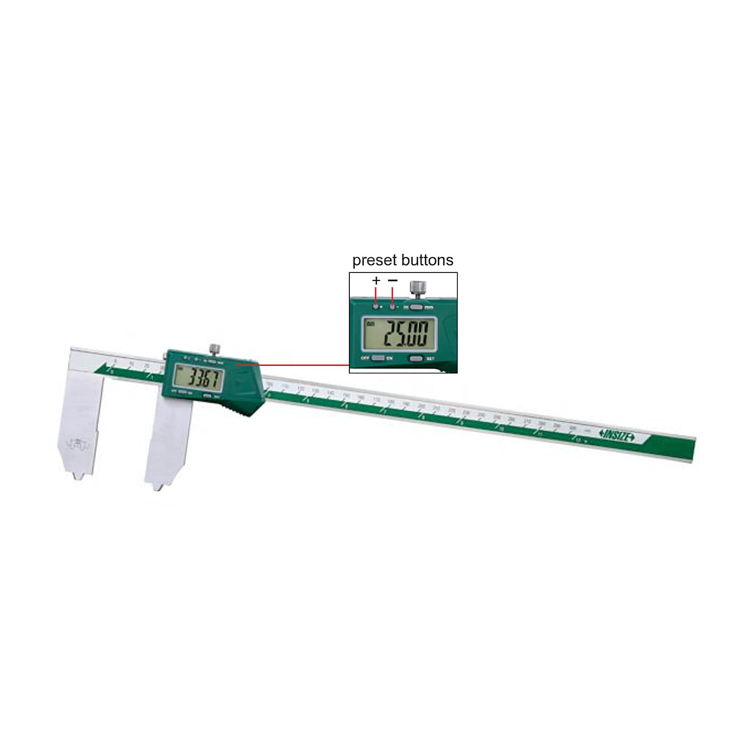 Insize 10 - 300 mm / 0.4 - 12 inch Digital RTJ Ring Groove Caliper with Data Interface, 1179-300 — view 2