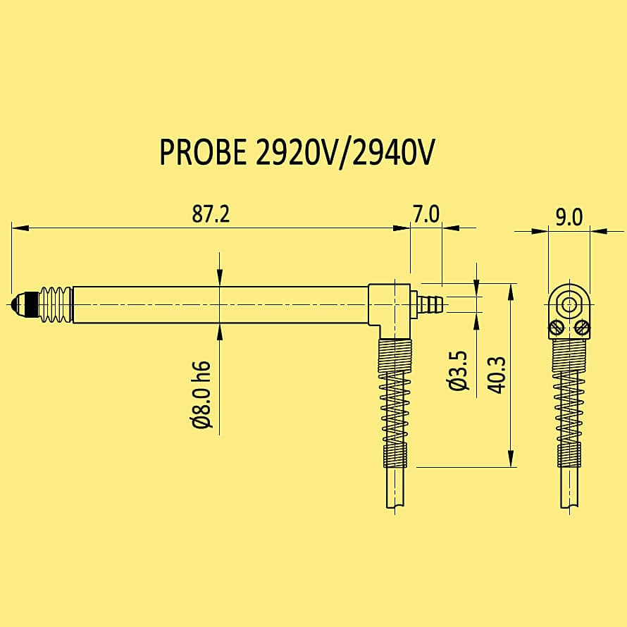 Baker 4.5 mm Half - Bridge Type Electronic Vaccum Retract Axial Probe, 2940 V — view 2