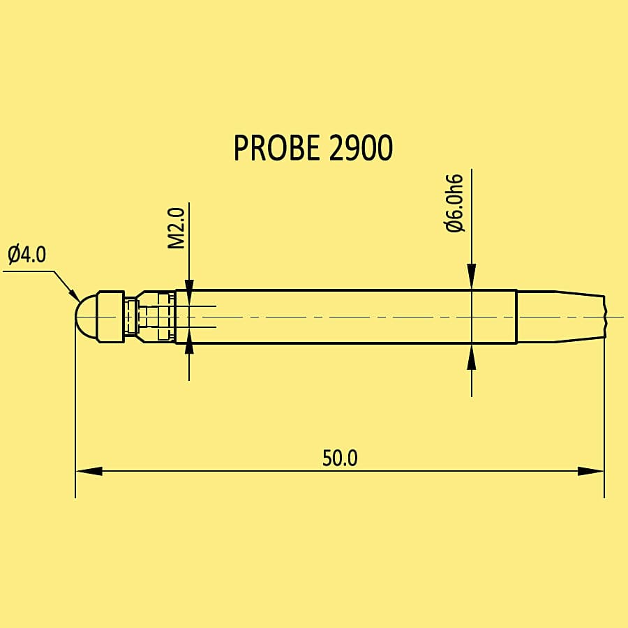 Baker 1 mm Half - Bridge Type Electronic Axial Probe (Dia 6 mm), 2900 — view 2