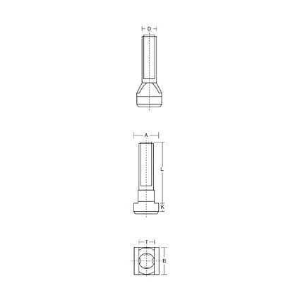 Apex 20mm x M20 x 100mm Length Clamping T-Bolts (Pack of 10 Pcs), 929-39 — view 2