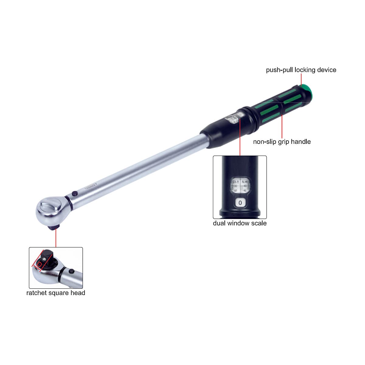 Insize 80 - 400 Nm Torque Wrench (1/2 Inch Sq. Drive), IST-28WM400 — view 2