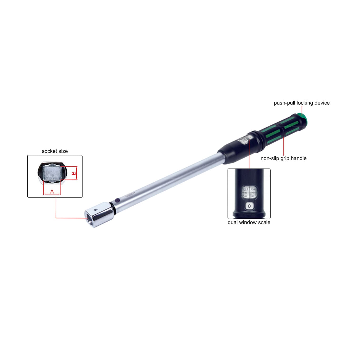 Insize 80 - 400 Nm Interchangeable Head Torque Wrench, IST-29WM400 — view 2