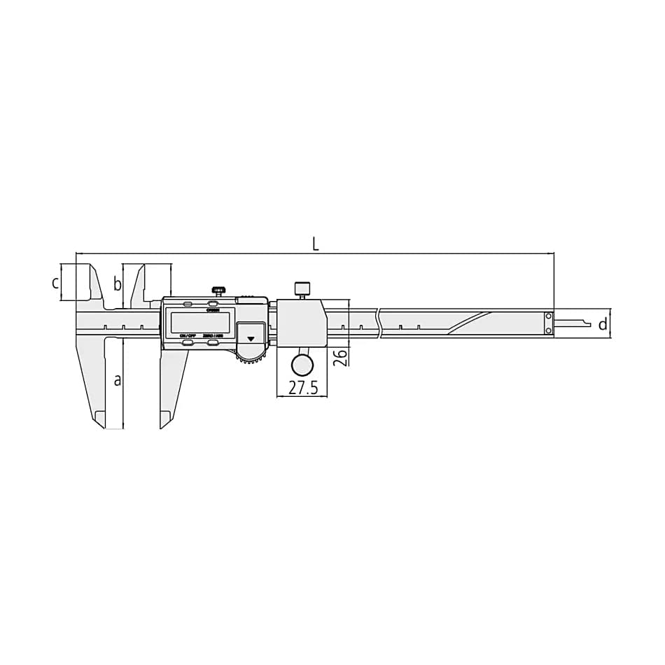 Mitutoyo 100 mm / 4 inch Digital ABS AOS Caliper for Tolerance Measurement, 573-281-30 — view 2