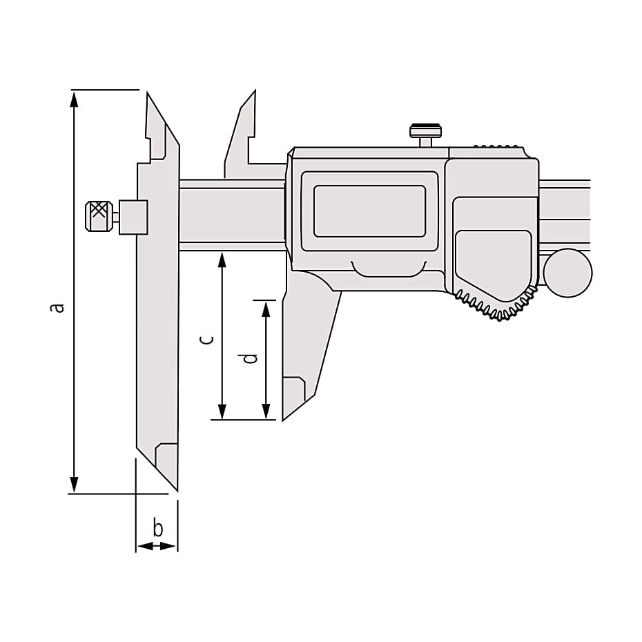 Mitutoyo 0 - 200 mm Digital ABS Offset Caliper with Thumb Roller, 573-602-20 — view 2