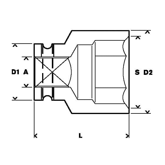 Bosch 11 mm, 1/4" Sq. Drive Sockets For Impact Wrenches, 1 608 551 007 — view 3