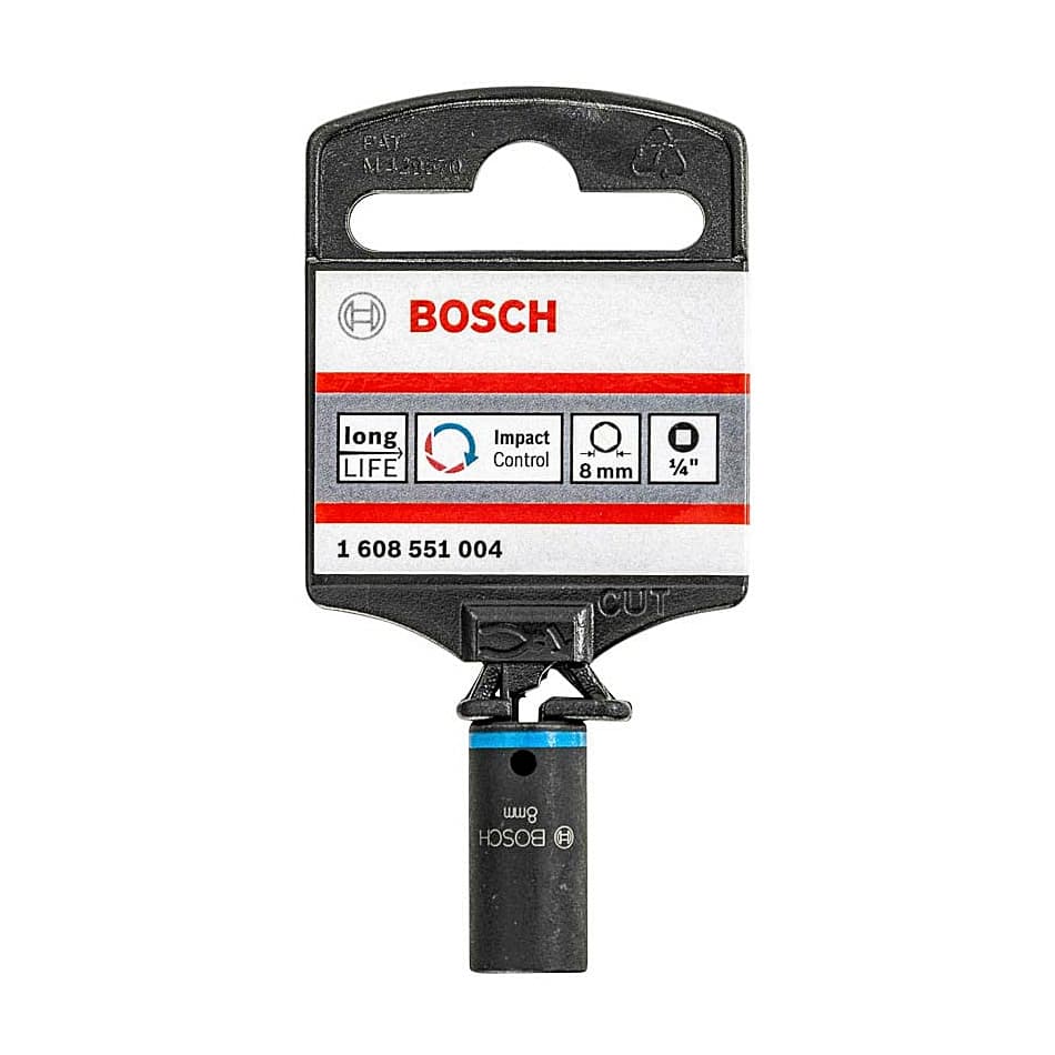 Bosch 8.00 mm, 1/4" Sq. Drive Sockets For Impact Wrenches, 1 608 551 004