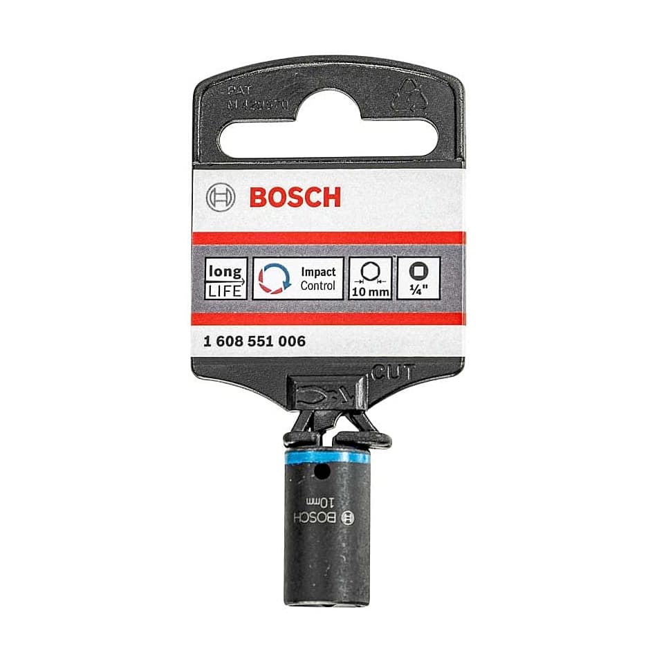 Bosch 10 mm, 1/4" Sq. Drive Sockets For Impact Wrenches, 1 608 551 006 — view 2
