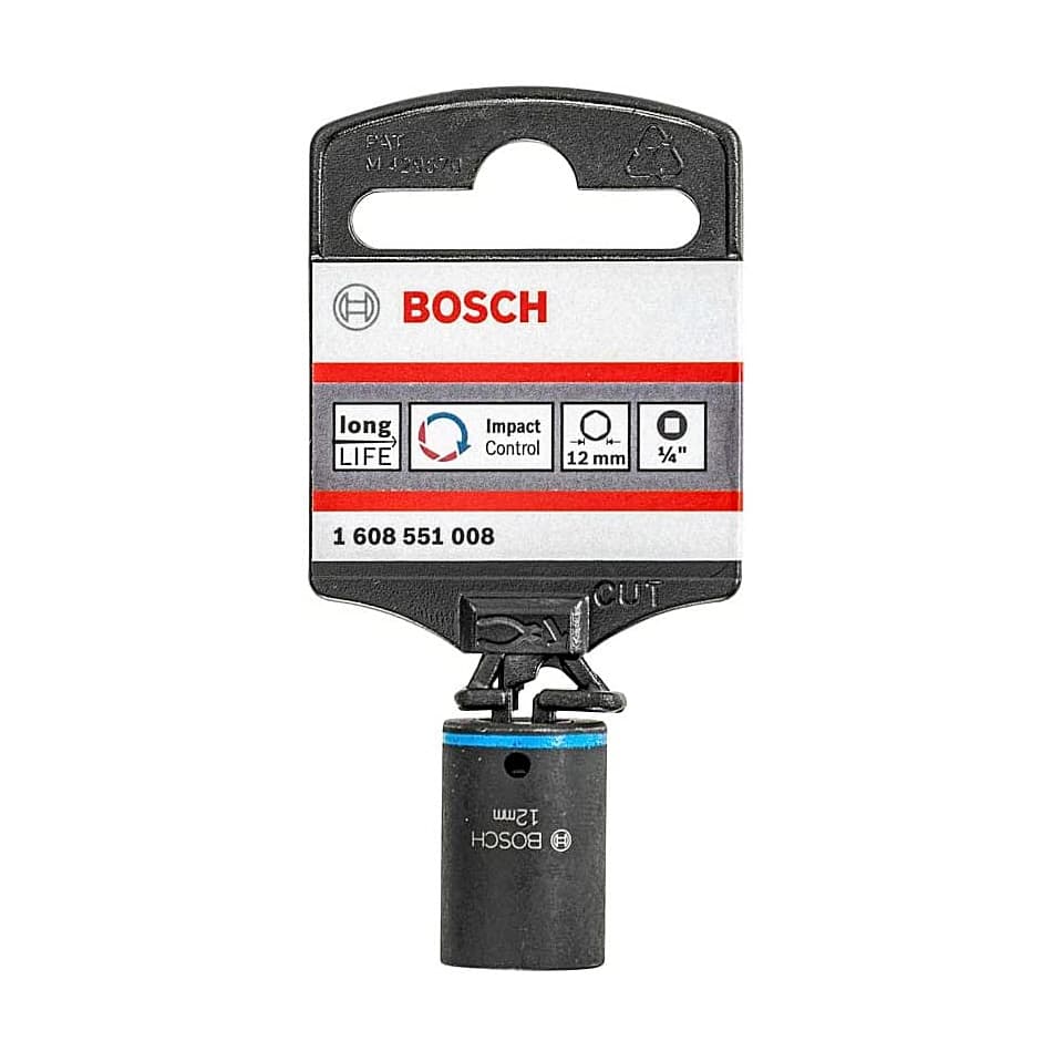 Bosch 12 mm, 1/4" Sq. Drive Sockets For Impact Wrenches, 1 608 551 008