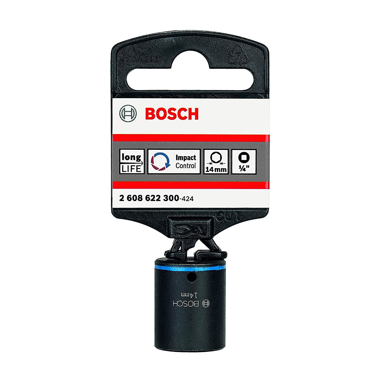 Bosch 14 mm, 1/4" Sq. Drive Sockets For Impact Wrenches, 2 608 622 300 — view 2