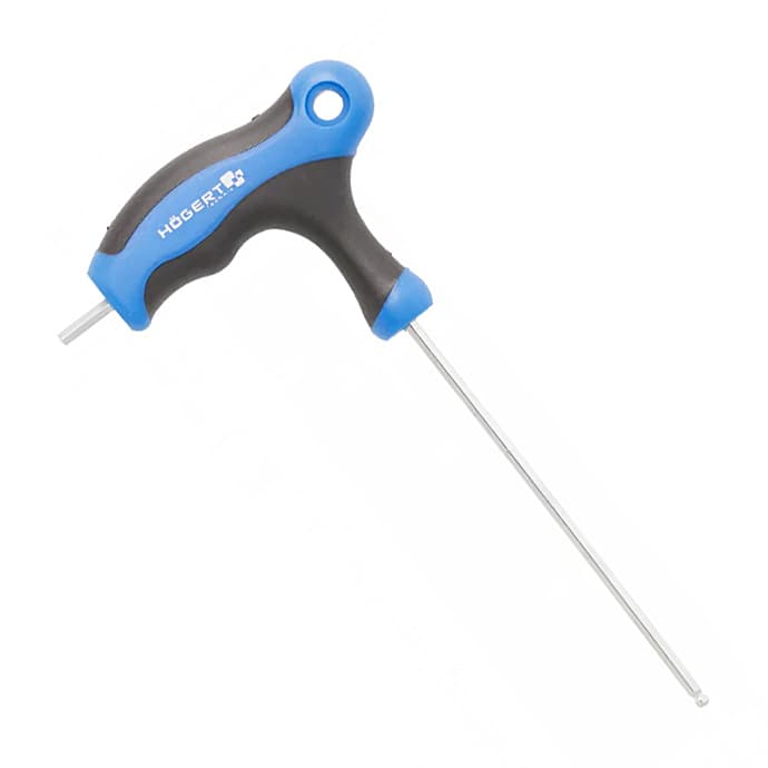 Hogert 5 mm T-Handle Long Hex Allen Keys with Ball, HT1W855 — view 1
